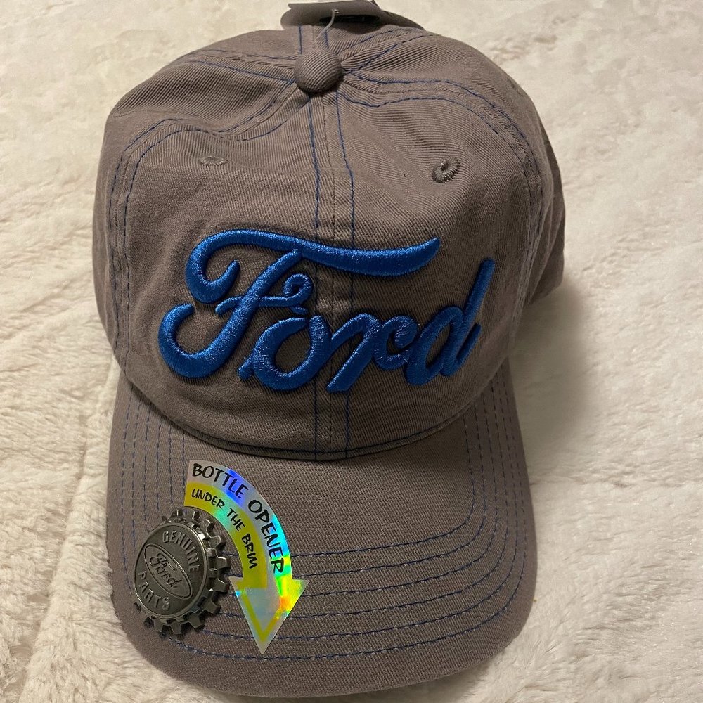 Genuine Ford hat with bottle opener under the brim - NEW